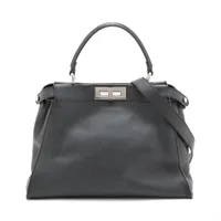 ★3日以内返品可★ 美品 FENDI フェンディ パイソン レザー モンスター ピーカブー レギュラー 2WAYハンドバッグ 8BN290 2wayショルダーバッグ クリーム ブラック パイソン レザー レディース フェンディ ピーカブーレギュラー モンスター レザー×パイソン 2WAY