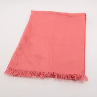 エルメス ニューリブリス カシミヤ×シルク ストール ネイビー AB