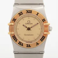 オメガ コンステレーション SS×YG QZ シャンパン文字盤