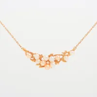 タサキ パール ダイヤ ネックレス K18(YG)