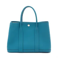 エルメス ガーデンパーティ30 TPM ネゴンダ ブルーザンジバル シルバー金具