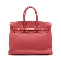 エルメス バーキン35 トリヨンクレマンス ルージュヴィフ×ピンク ゴールド金具