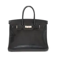 エルメス バーキン35 ボックスカーフ ブラック シルバー金具