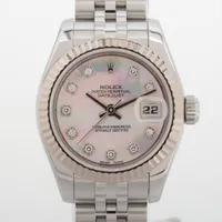 ロレックス デイトジャスト 179174G SS×WG AT シェル文字盤