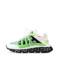 ヴェルサーチ トライグレカ レザー×ファブリック スニーカー 44 マルチカラー