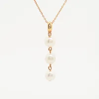 タサキ パール ダイヤ ネックレス K18(YG) 約6.0mm～6.5mm