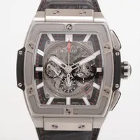 ウブロ スピリット オブ ビッグバン 601.NX.0173.LR TI×革×ラバー AT スケルトン文字盤