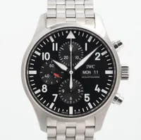 IWC パイロットウォッチ クロノグラフ IW377710 SS AT 黒文字盤 ＡＢランク