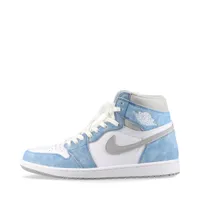 ナイキ AIR JORDAN 1 RETRO HIGH OG レザー×スエード ハイカットスニーカー 29cm ライトブルー×ホワイト Ａランク