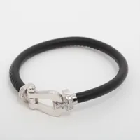 フレッド フォース10 ハーフ ダイヤ ブレスレット 750(WG)×SS ラージ 17