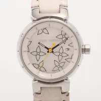 ルイ・ヴィトン タンブール Q121C SS×社外革 QZ シェル文字盤