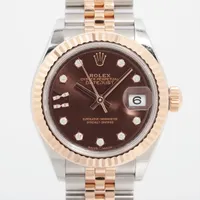 ロレックス デイトジャスト 279171G SS×PG AT チョコレート文字盤