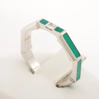 グッチ リンクトゥラブ ダイヤ エナメル リング 750(WG) 18