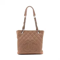 シャネル キャビアスキン PST チェーン トートバッグ　ベージュ　マトラッセ シャネル CHANEL PSTチェーントート ショルダーバッグ キャビアスキン