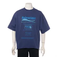 バレンシアガ キャンペーンロゴ コットン Tシャツ 21年 XS パープル ＡＢランク