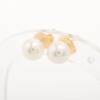 ミキモト パール ピアス K18(YG) 約7.0mm ＡＢランク