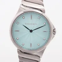 ティファニー メトロ SS QZ 青文字盤