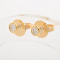ティファニー バイザヤード ダイヤ ピアス 750(YG) 直径約3.38mm