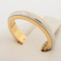 ティファニー ミルグレインバンド リング 750(YG)×Pt950