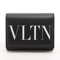 ヴァレンティノ VLTN レザー コンパクトウォレット ブラック ＳＡランク