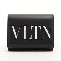 ヴァレンティノ VLTN レザー コンパクトウォレット ブラック ＳＡランク