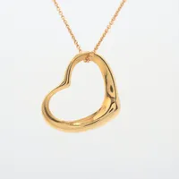 ティファニー オープンハート ネックレス 750(YG)