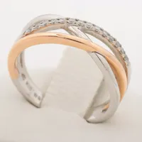 4℃ ダイヤ リング K18(PG)×K18WG