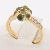 ミキモト 色石 ダイヤ リング K18(YG)