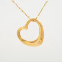 ティファニー オープンハート ネックレス 750(YG)