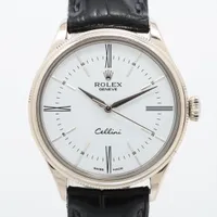 ロレックス チェリーニ 50509 WG×社外革 AT 白文字盤