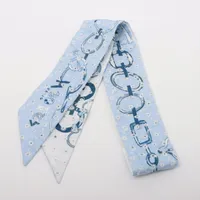 エルメス ツイリー ド レ ブークレ ブロデリー アングレーズ Do Re Boucles Broderie Anglaise シルク スカーフ ブルー ＡＢランク