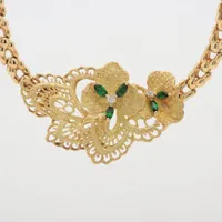 ジュネ 色石 ダイヤ ネックレス YG750