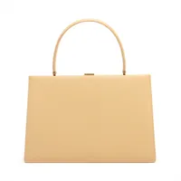 セリーヌ クラスプミディアム レザー ハンドバッグ イエロー Ａランク