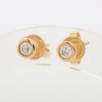 ティファニー バイザヤード ダイヤ ピアス 750(YG) 直径約4.35mm