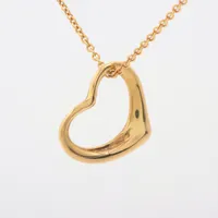 ティファニー オープンハート ネックレス 18K(YG)