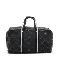 シャネル トラベルライン ナイロン ボストンバッグ ブラック シルバー金具 ＡＢランク