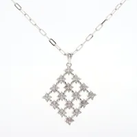 ノンブランド ダイヤ ネックレス K18WG×750