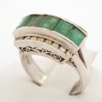 ノンブランド エメラルド ダイヤ リング Pt900