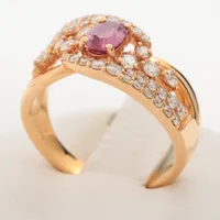 ノンブランド ルビー ダイヤ リング K18