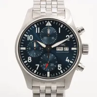 IWC パイロットウォッチ クロノグラフ IW388102 SS AT 青文字盤 ＡＢランク