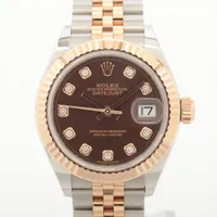 ロレックス デイトジャスト 279171G SS×PG AT チョコレート文字盤