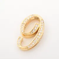 ゆきざき ノンブル ダイヤ ネックレストップ K18(YG)