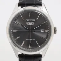 シチズン レコードレーベル SS×革 AT シルバー文字盤