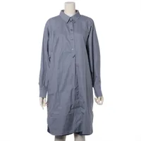 エルメス コットン ワンピース 24AW 40 ブルー Ａランク