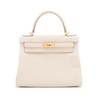 エルメス ケリー28 トゴ クレ ゴールド金具 Ａランク