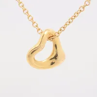 ティファニー オープンハート ミニ ネックレス 750(YG)