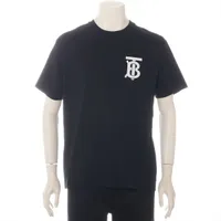 バーバリー TBロゴ コットン Tシャツ ティッシ期 S ブラック ＡＢランク