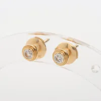 カルティエ ダムール ダイヤ ピアス 750(YG) ＡＢランク