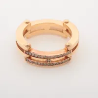 エルメス Hロゴ ダイヤ リング 750(PG) 52