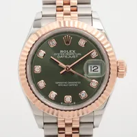 ロレックス デイトジャスト 279171G SS×PG AT グリーン文字盤